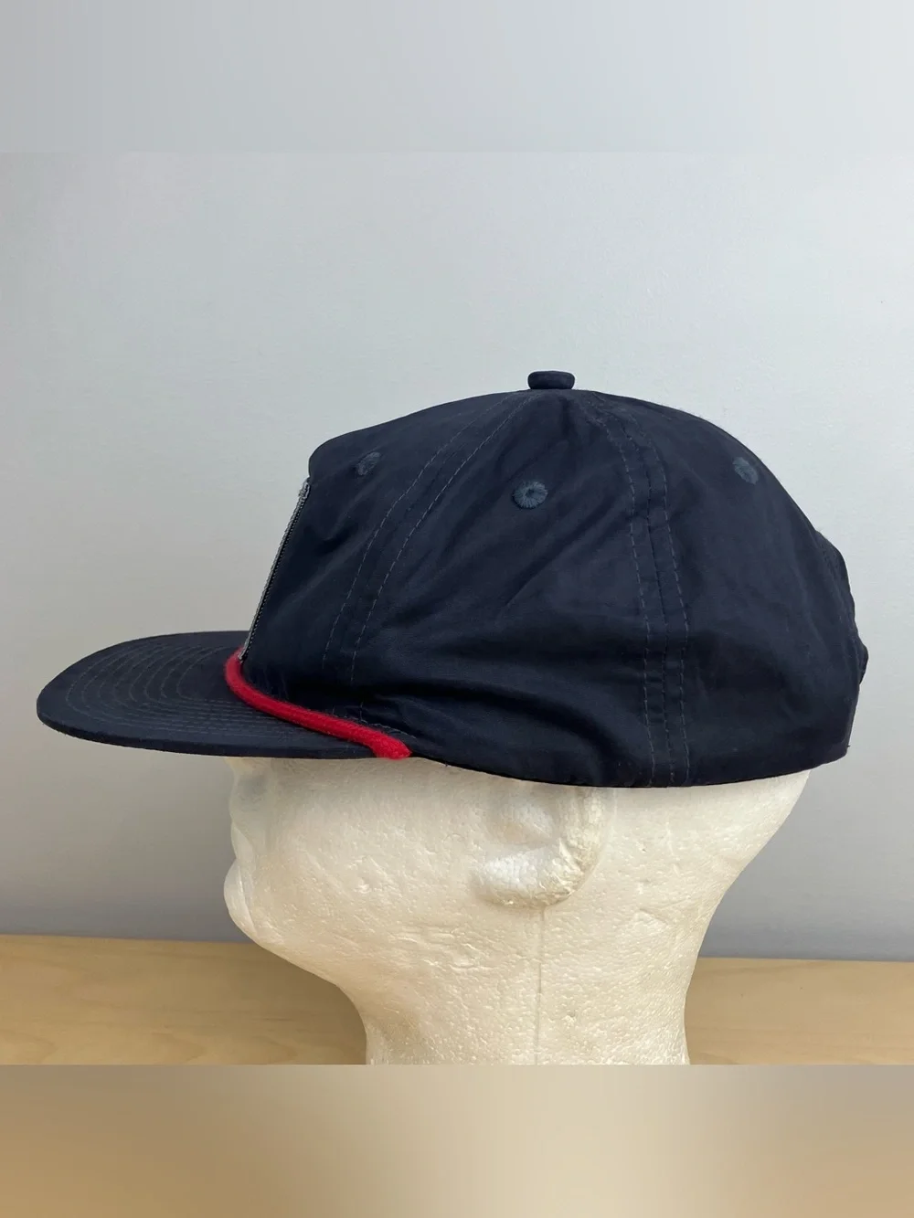 FLYN Snapback Rope Trucker Hat Navy Blue Pig Patch Logo